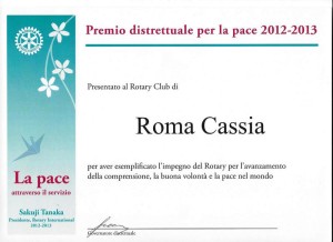 Premio distrettuale per la pace