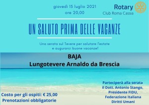 giovedì 15 luglio 2021 ore 20,00